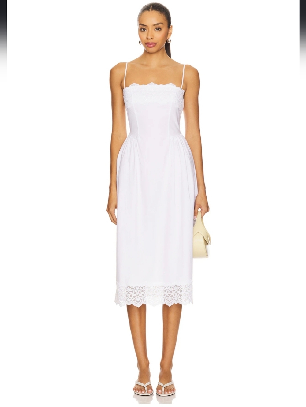 x REVOLVE Maxine Midi Dress in White